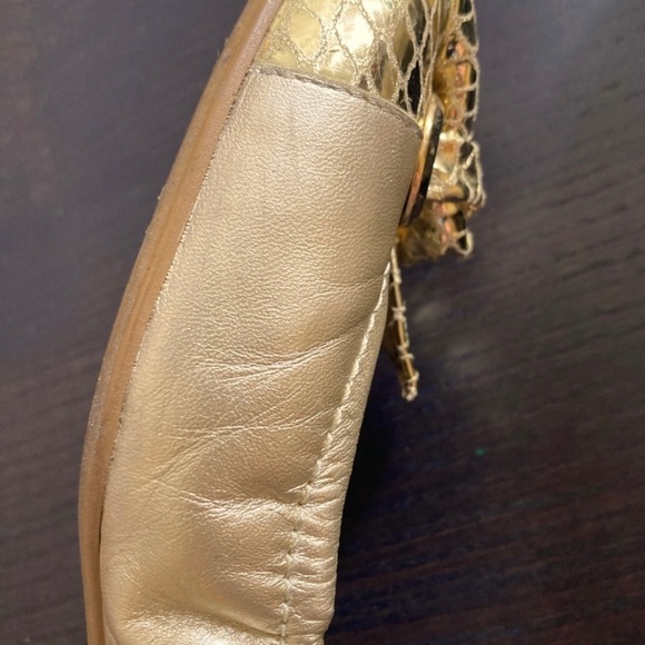 Stuart Weitzman Gold ballet flats, size 8 - Picture 4 of 7
